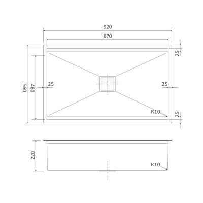 16 Gauge Workstation Sink , Brushed Single Bowl Drop In Sink